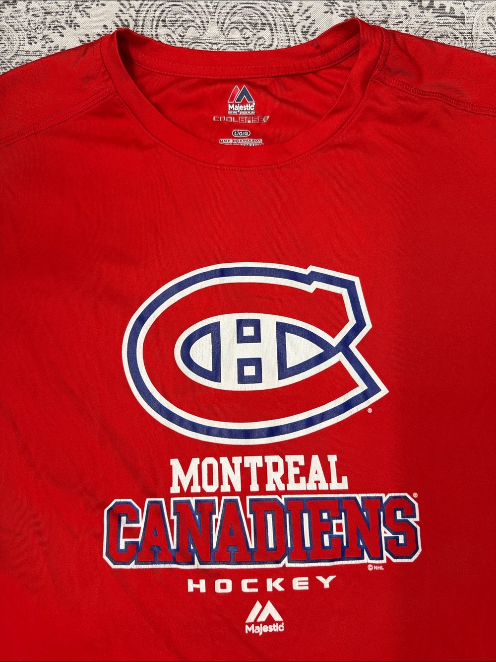 Majestic Red Montreal Canadiens Graphic Tee - Large
